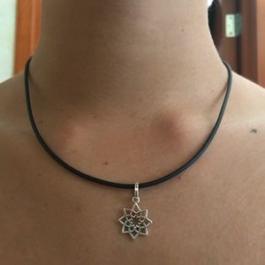 Sun/Star Geometric Charm necklace